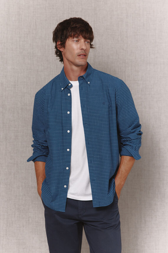 Camisa twill de cuadros