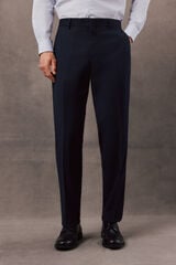 OOTO Cal&ccedil;a de fato espiga navy Azul