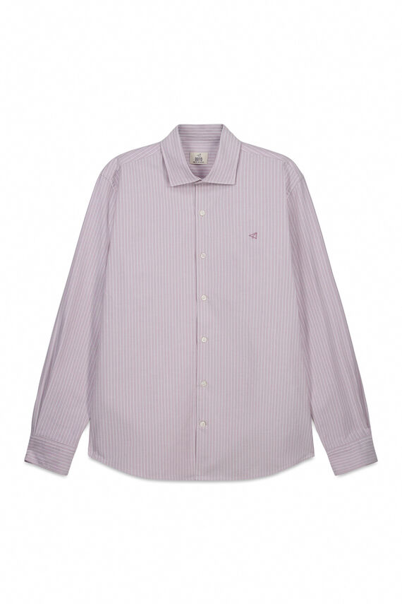 Camisa rayas oxford manga larga