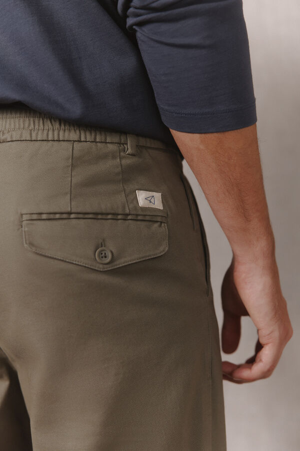 OOTO Cal&ccedil;as chino sarja smart regular Verde