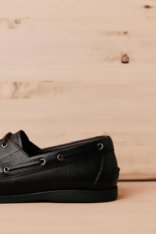 OOTO Zapato n&aacute;utico piel Marr&oacute;n oscuro