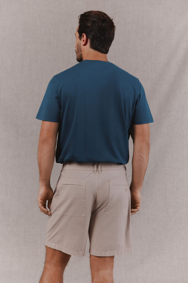 OOTO Camiseta b&aacute;sica lavada con bordado avi&oacute;n Azul