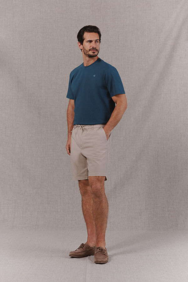OOTO Camiseta b&aacute;sica lavada con bordado avi&oacute;n Azul