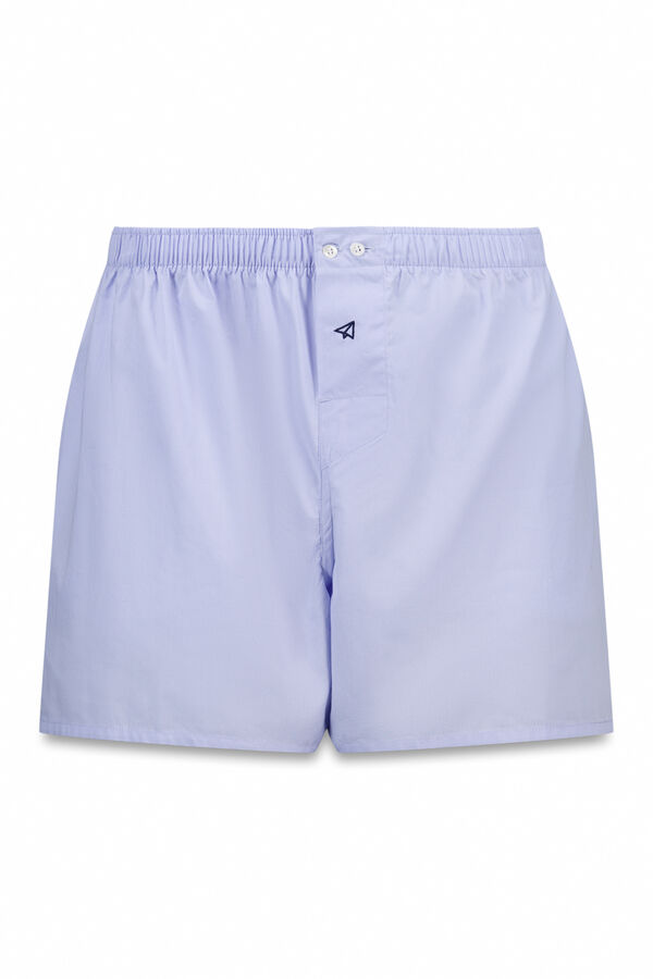OOTO Boxer em tecido liso Azul