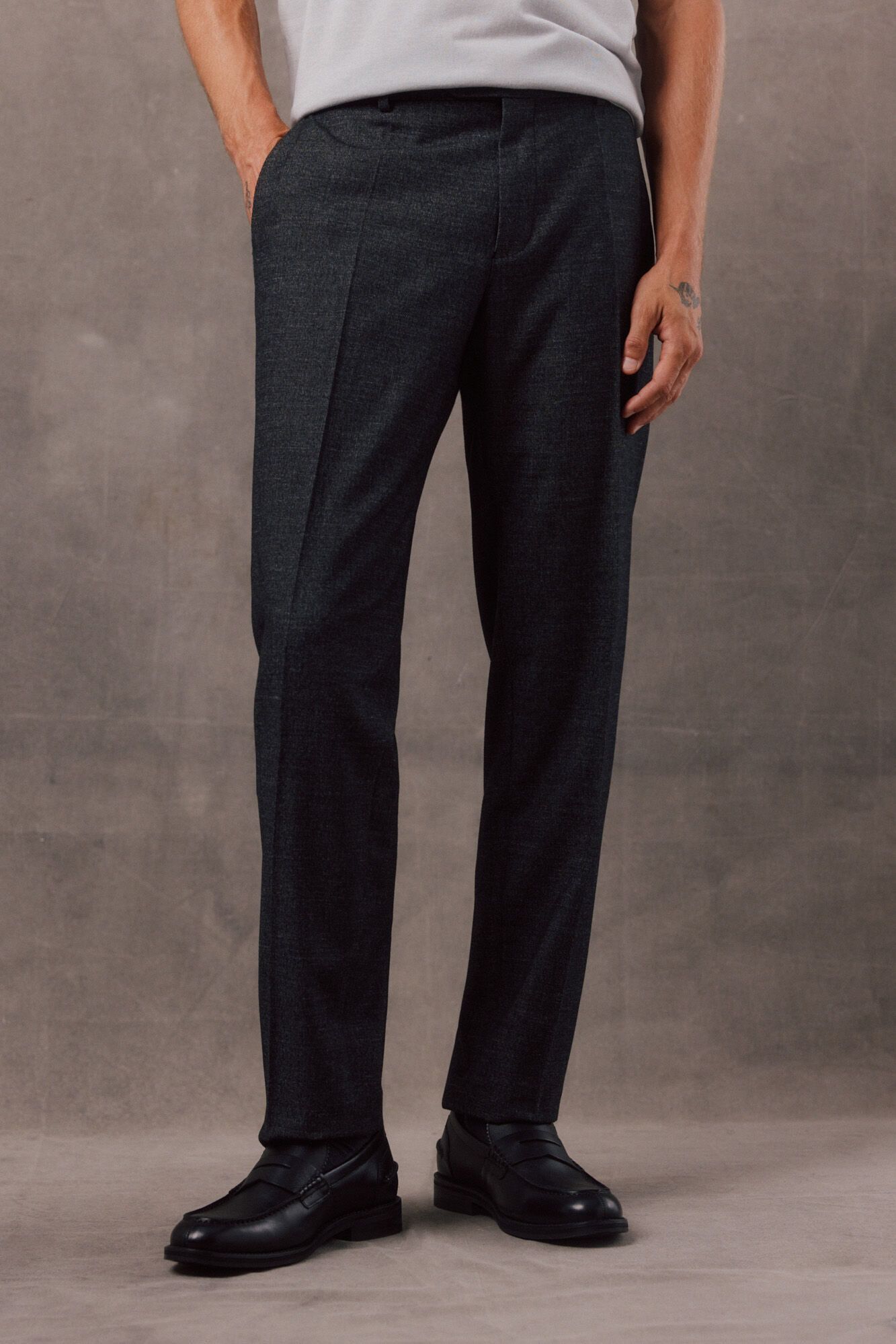 OOTO Pantal&oacute;n traje franela gris