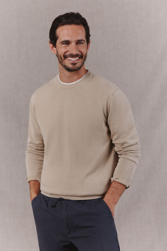 Jersey básico cuello caja