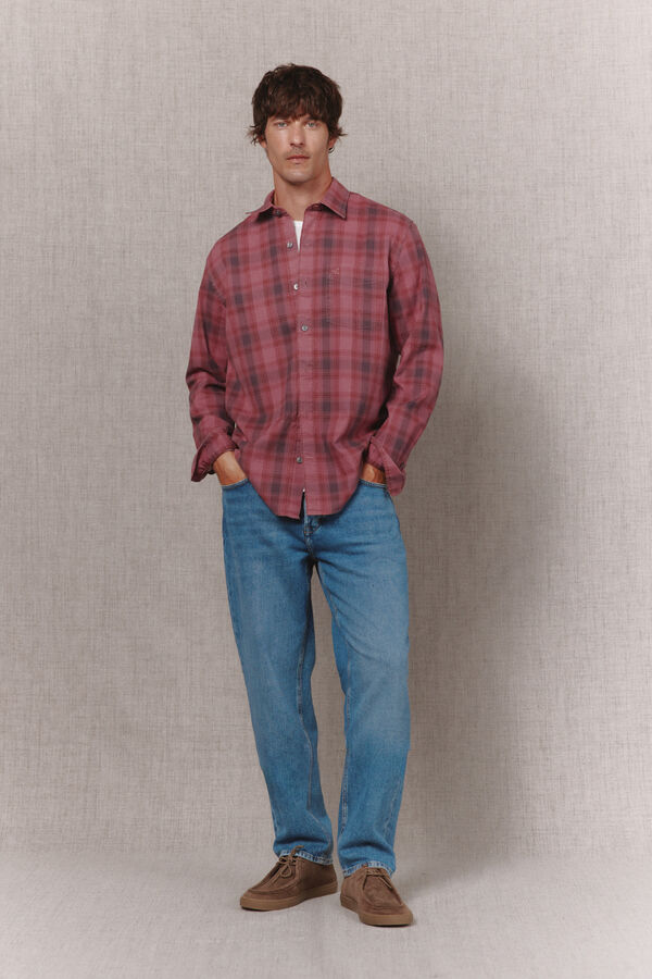 OOTO Plaid long sleeve shirt Maroon