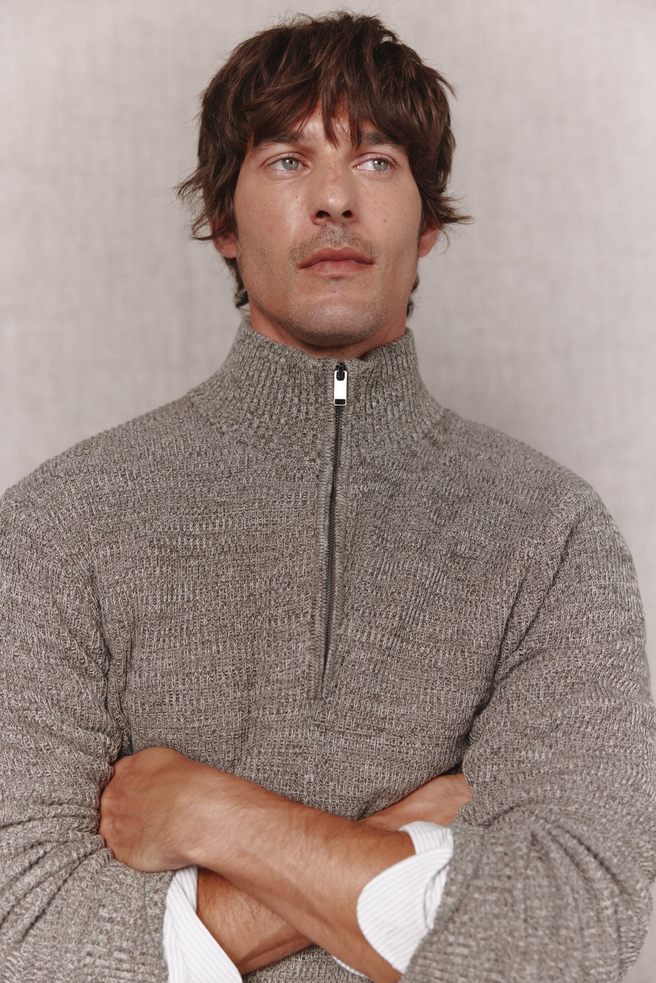 OOTO Twisted knit funnel neck jumper