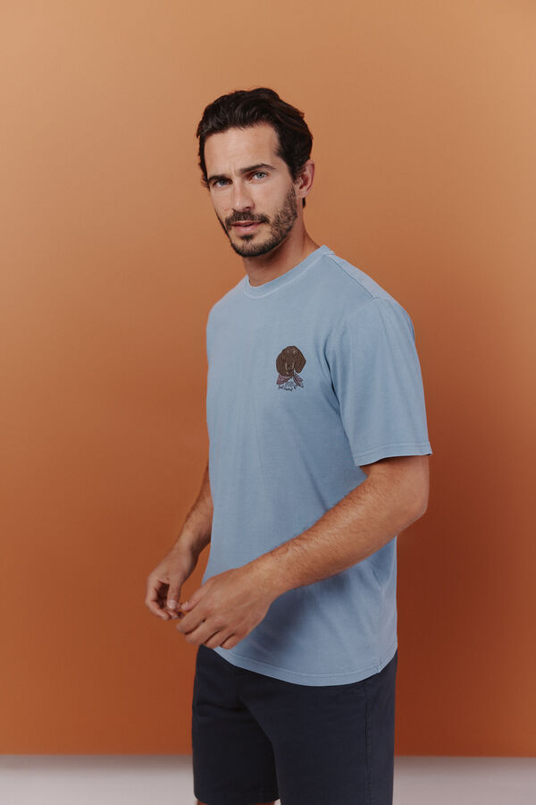 OOTO T-shirt gr&aacute;fica Azul