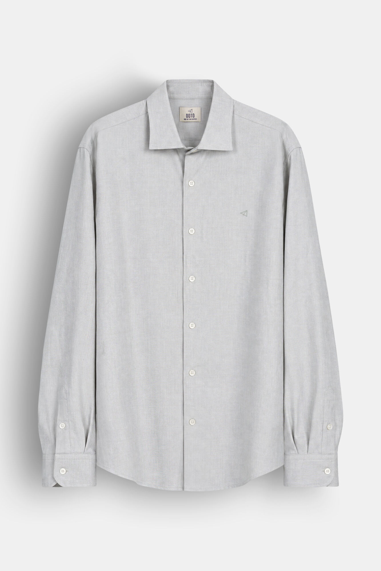 OOTO Camisa oxford lisa manga larga