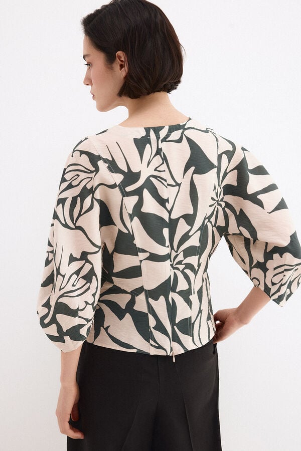 Pedro del Hierro Print blouse Beige