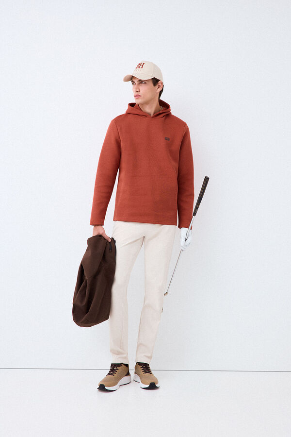 Pedro del Hierro Sweatshirt t&eacute;cnica de golfe com capuz Laranja