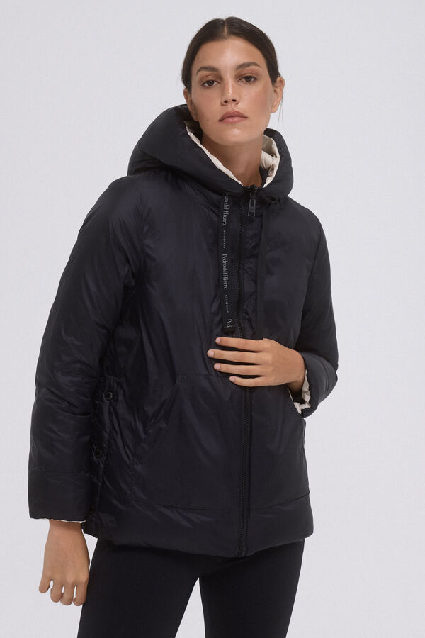 Pedro del Hierro Parka reversible capucha Negro