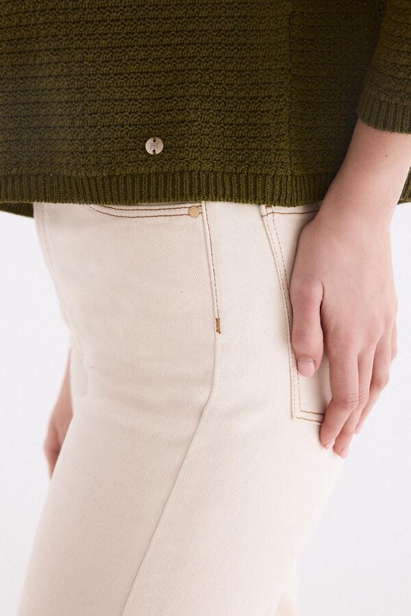 Pedro del Hierro Textured jersey-knit top Green