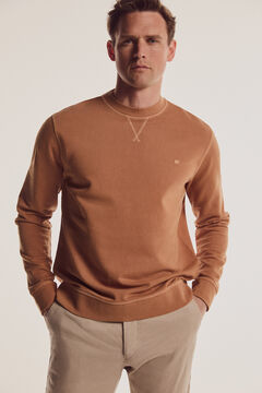 Pedro del Hierro Washed-look sweatshirt Orange