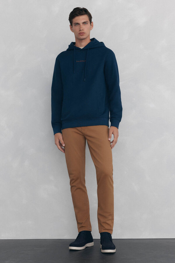 Pedro del Hierro Coloured slim fit 5-pocket trousers. Grey