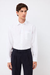 Pedro del Hierro Camisa lisa em popelina relax fit Branco