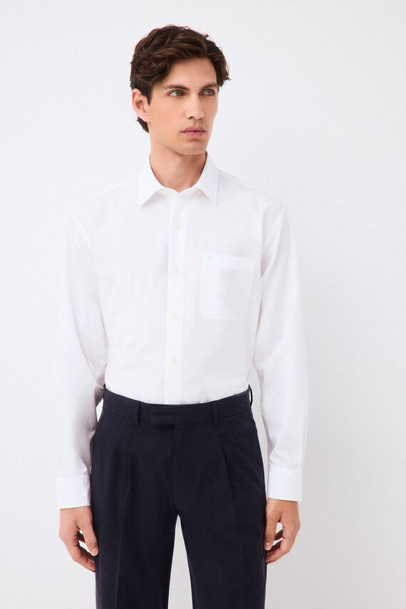 Camisa lisa popelín relax fit