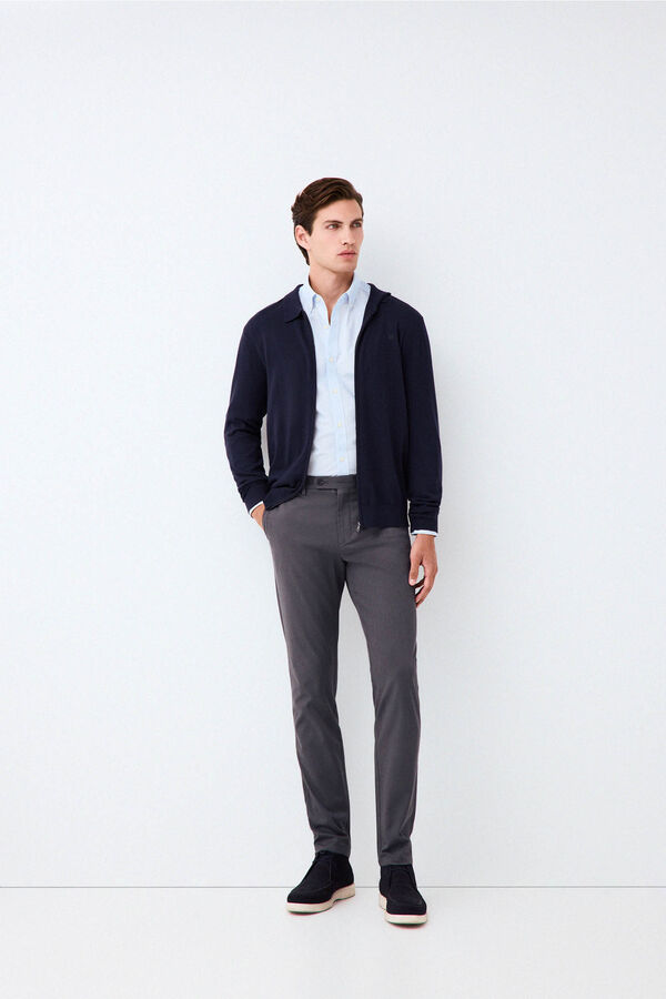 Pedro del Hierro Oversized slim chinos Grey