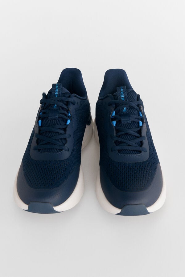 Pedro del Hierro Textile shoe with laces Blue