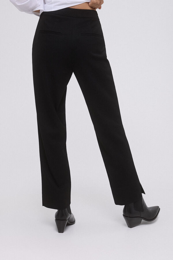 Pedro del Hierro Pantalón recto trabilla Negro
