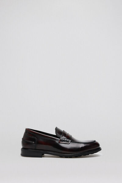 Pedro del Hierro Leather dress loafer Burgundy