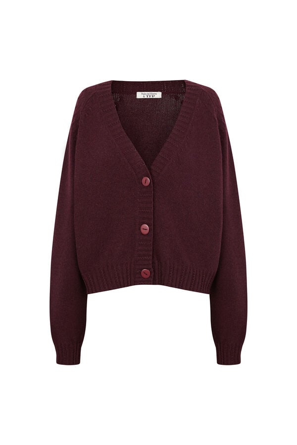 TFP by Tamara Falcó V buttons jacket Burgundy