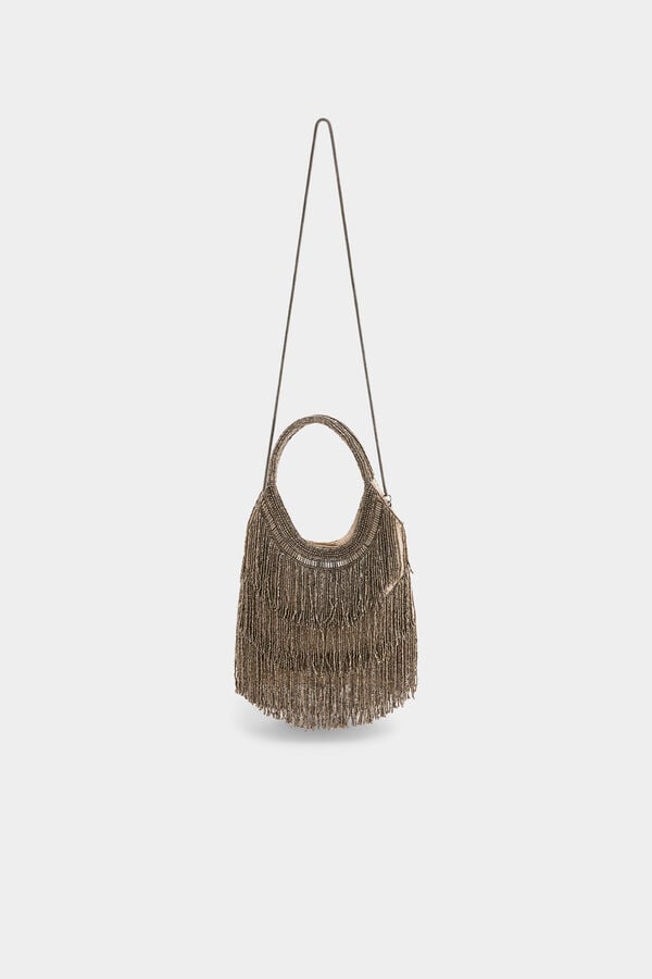Pedro del Hierro Satin-finish party handbag Grey