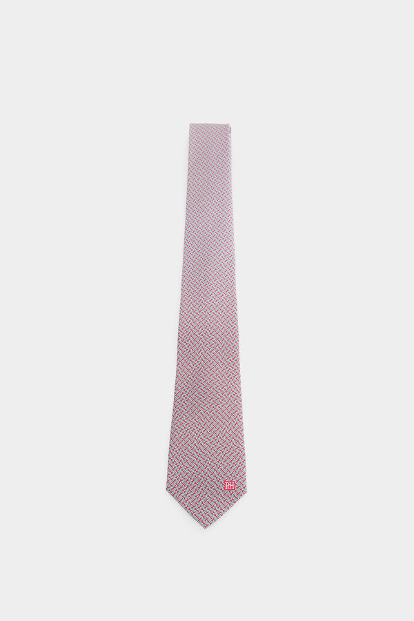Pedro del Hierro Natural silk tie Red