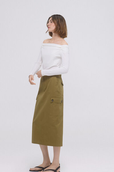 Pedro del Hierro Cargo skirt Green