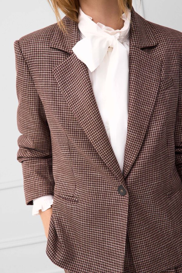TFP by Tamara Falc&oacute; Checked blazer Brown