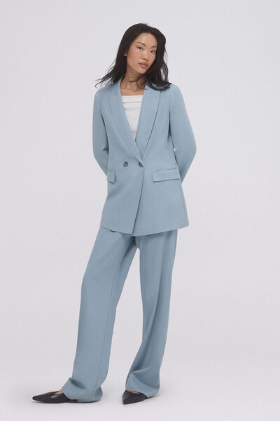 Pedro del Hierro Classic cut suit trousers Blue