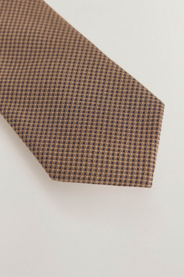 Pedro del Hierro Natural silk tie Beige