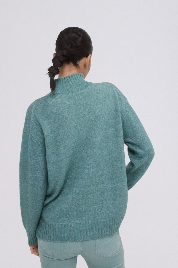 Pedro del Hierro Oversized swan jersey Turquoise