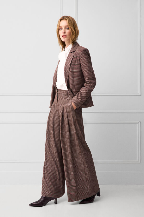TFP by Tamara Falc&oacute; Checked blazer Brown