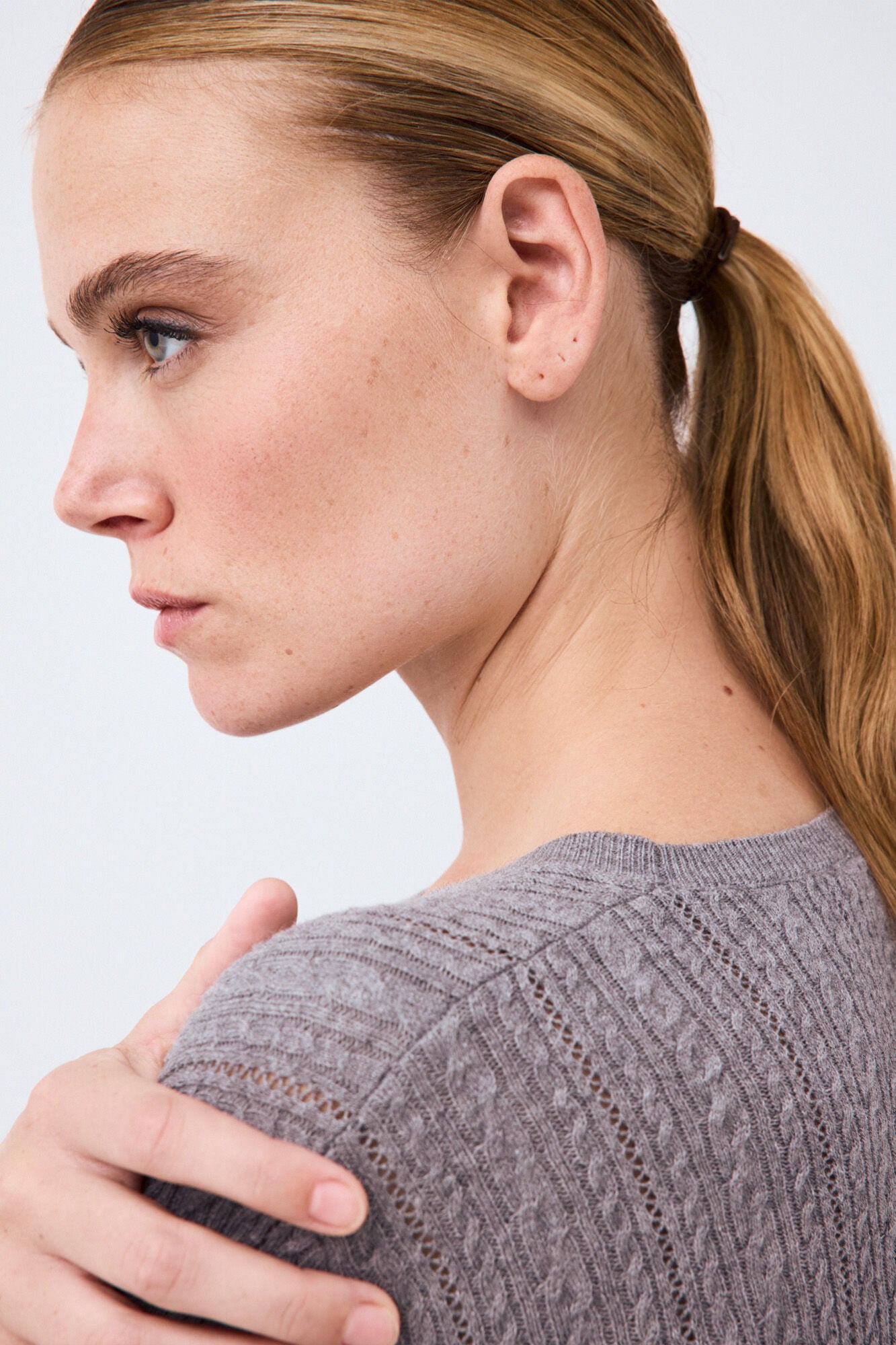 Pedro del Hierro Oversize mini cross-knit jumper