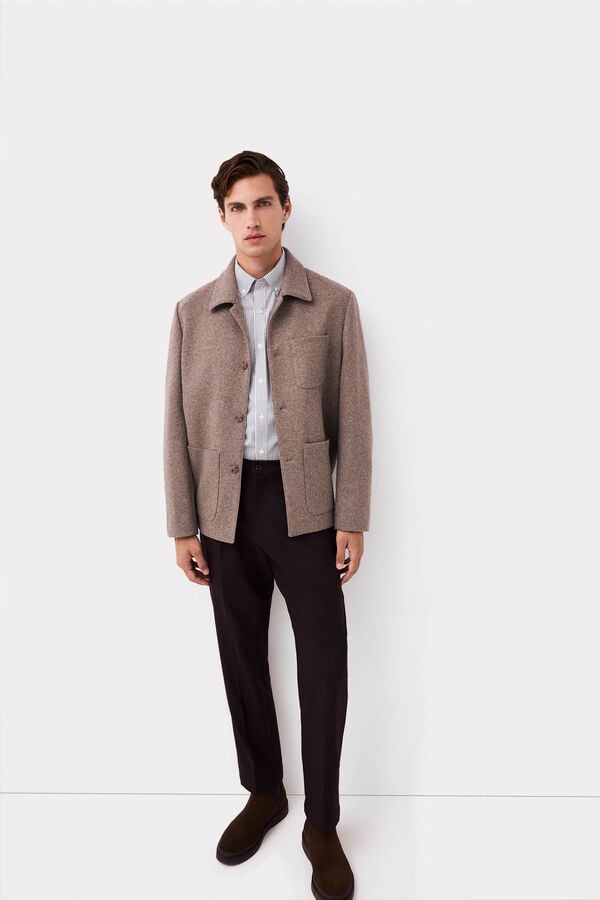 Pedro del Hierro Plaid shirt Grey