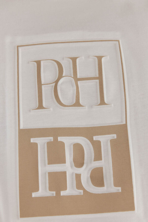Pedro del Hierro Relief logo T-shirt White