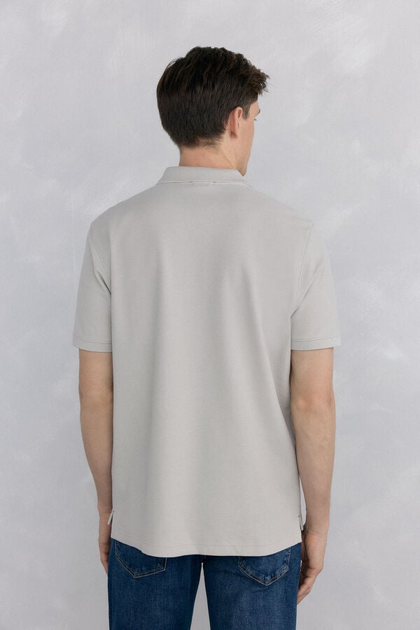 Pedro del Hierro Basic piqué polo shirt Grey