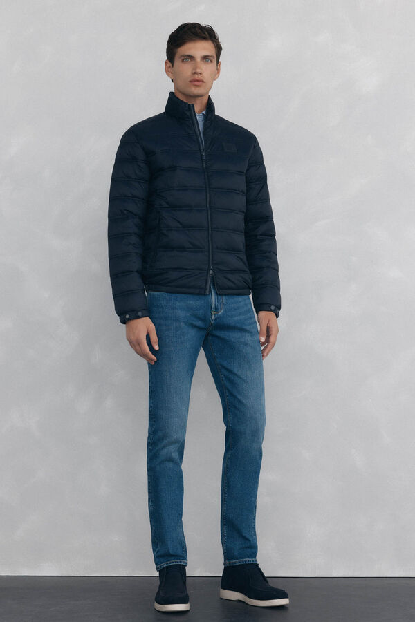 Pedro del Hierro Ultra-light quilted jacket Blue