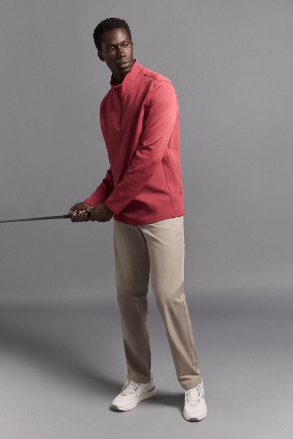 Pedro del Hierro Golf zip-up zip fastening Red
