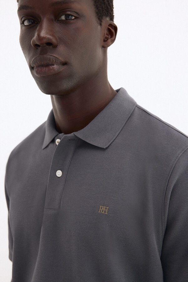 Pedro del Hierro Basic piqu&eacute; polo shirt Grey