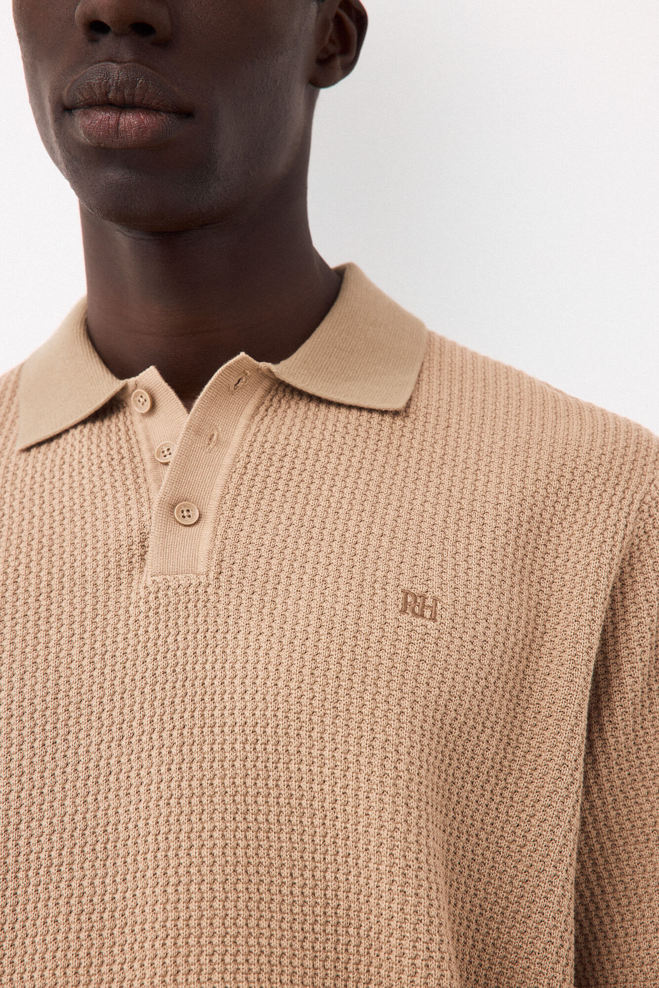Pedro del Hierro Polo de malha premium de manga curta