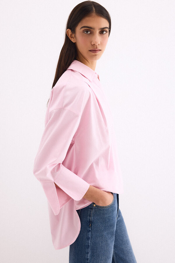 Pedro del Hierro Loose plain shirt Pink