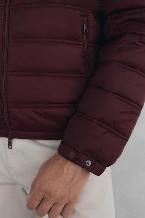 Pedro del Hierro Ultra-light quilted jacket Burgundy