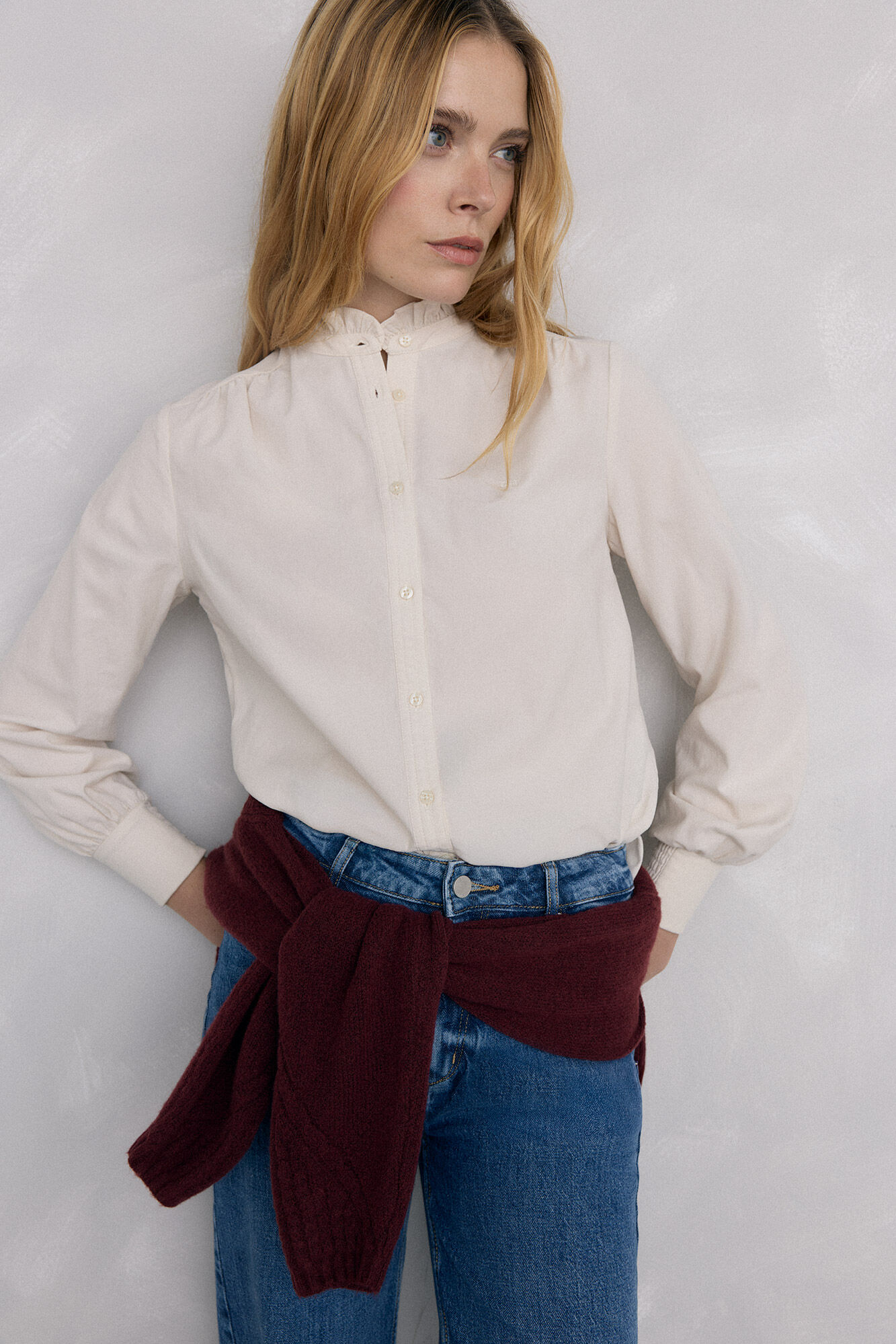 Pedro del Hierro Micro corduroy shirt