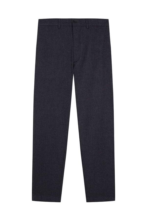 Pedro del Hierro Regular fit chino trousers with elasticated waist Blue