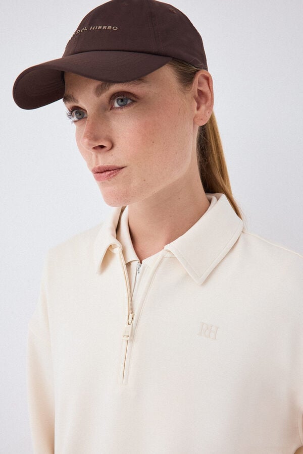Pedro del Hierro Soft touch sweatshirt Ecru