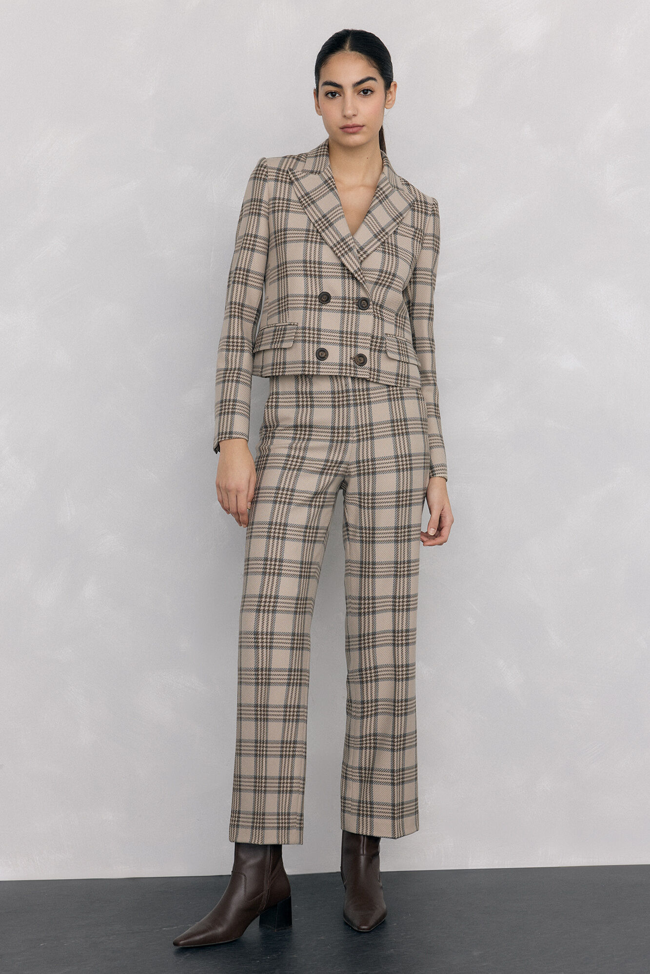 Pedro del Hierro Cropped double-breasted blazer