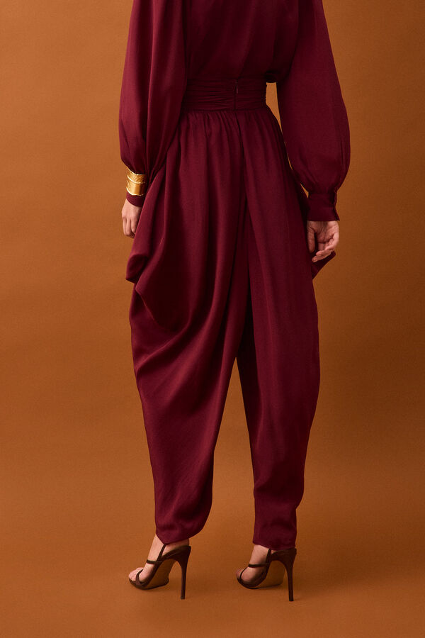 Pedro del Hierro Volume harem trousers Burgundy